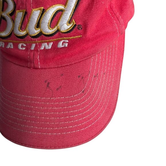 Anheuser Busch Nascar BUD Racing Hat Autographed Rick Rudd? Thrashed Y2K Nascar - Picture 3 of 16